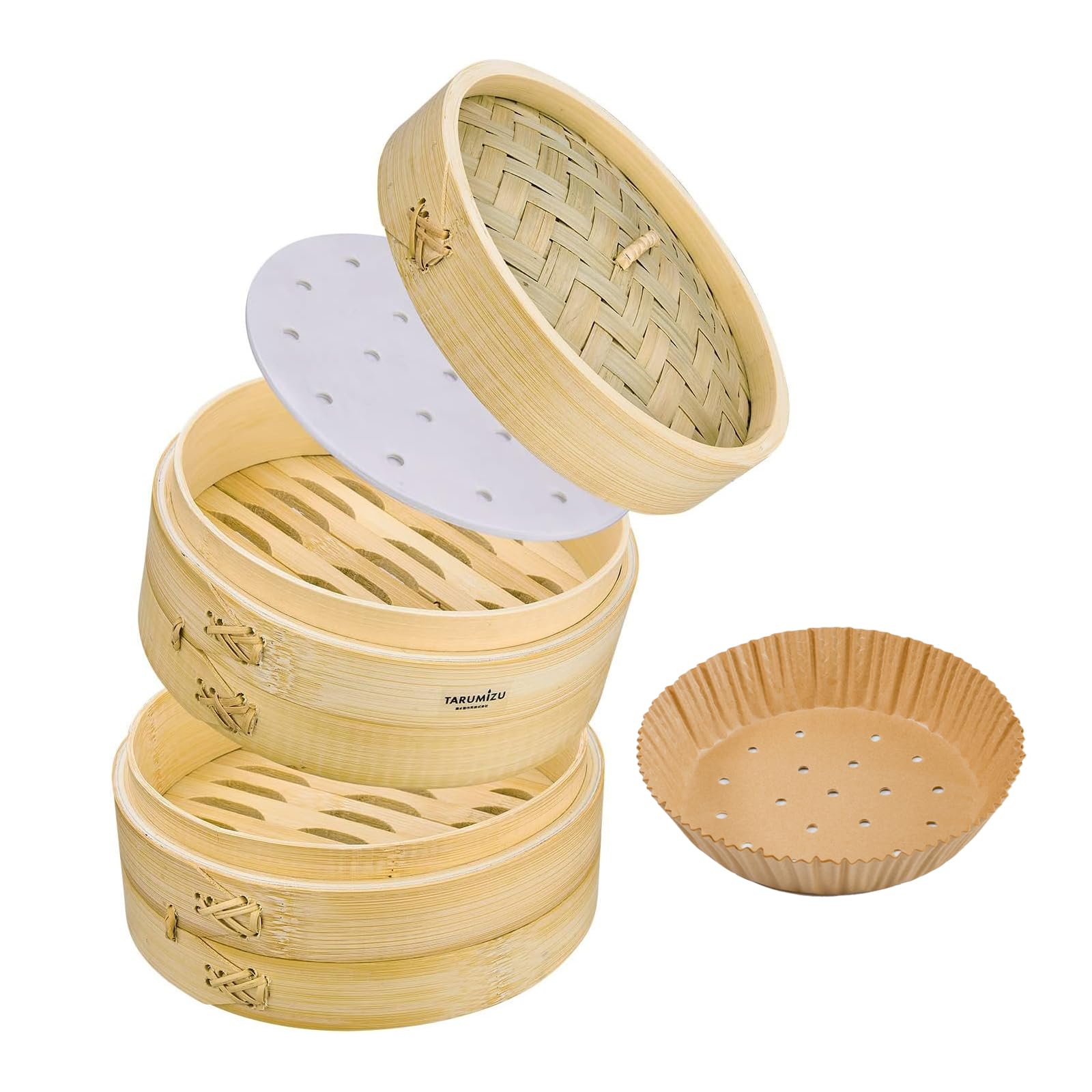 Amazon | 【LDK 掲載】滴水製作所 竹 セイロ 21cm セイロ2段 + 蓋 +